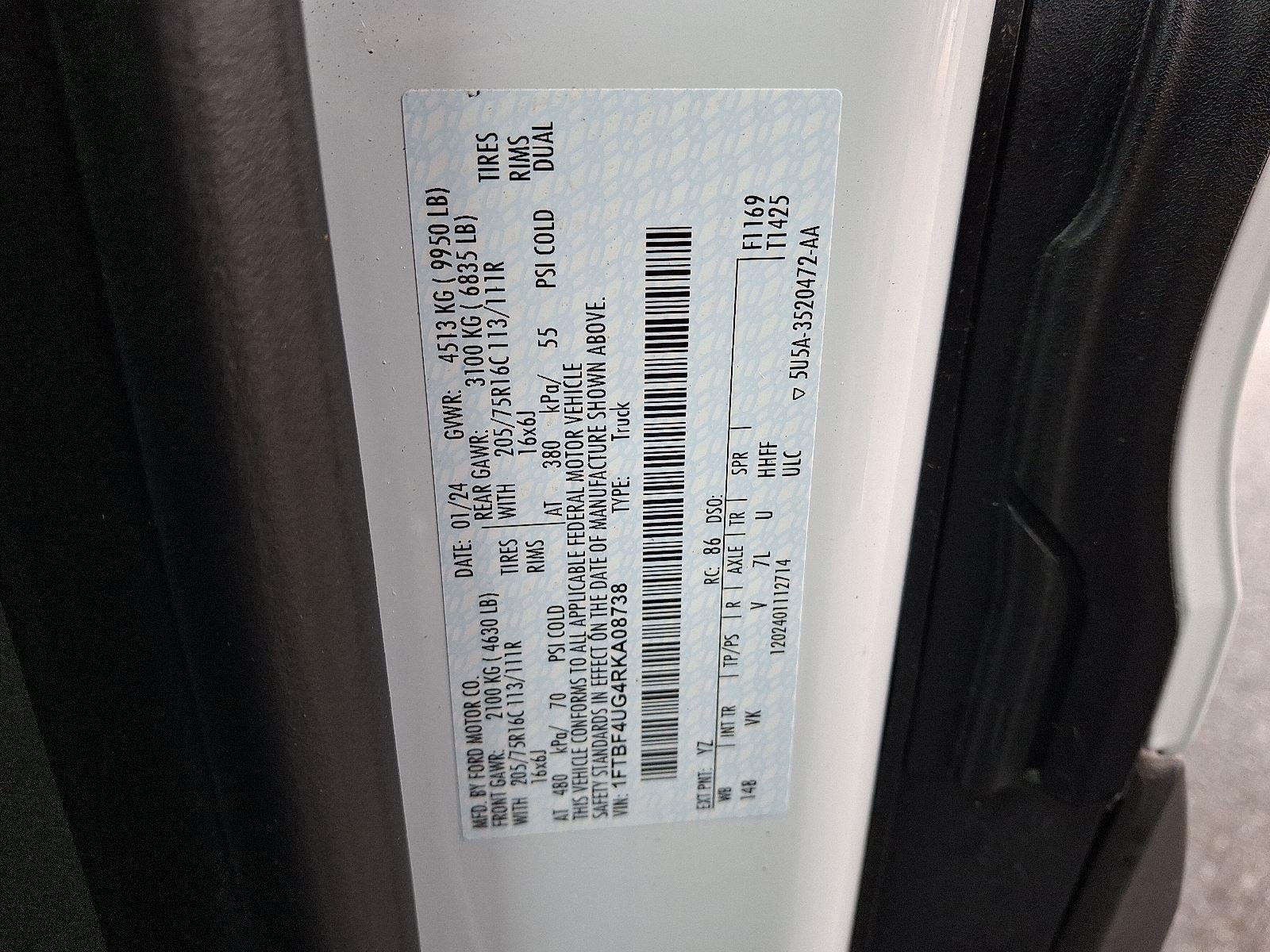 2024 Ford Transit Cargo Van T-350 HD 148" EL Hi Rf 9950 GVWR DRW AWD