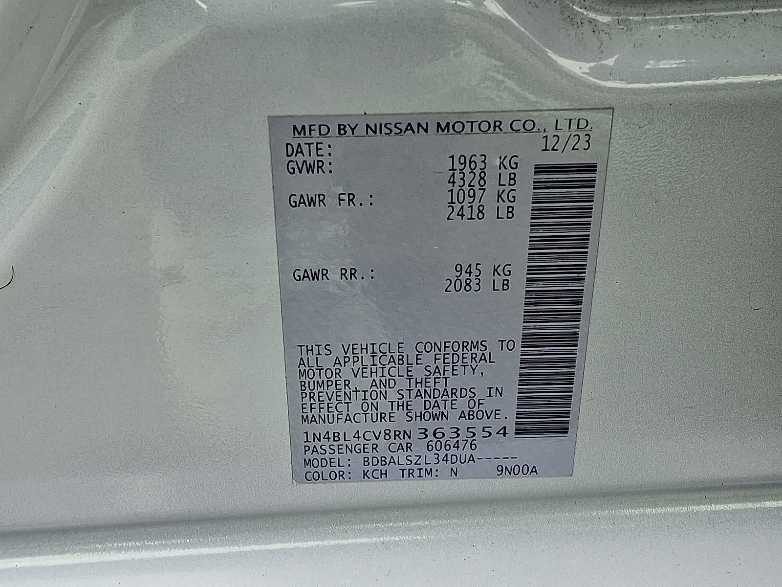 2024 Nissan Altima 2.5 SR