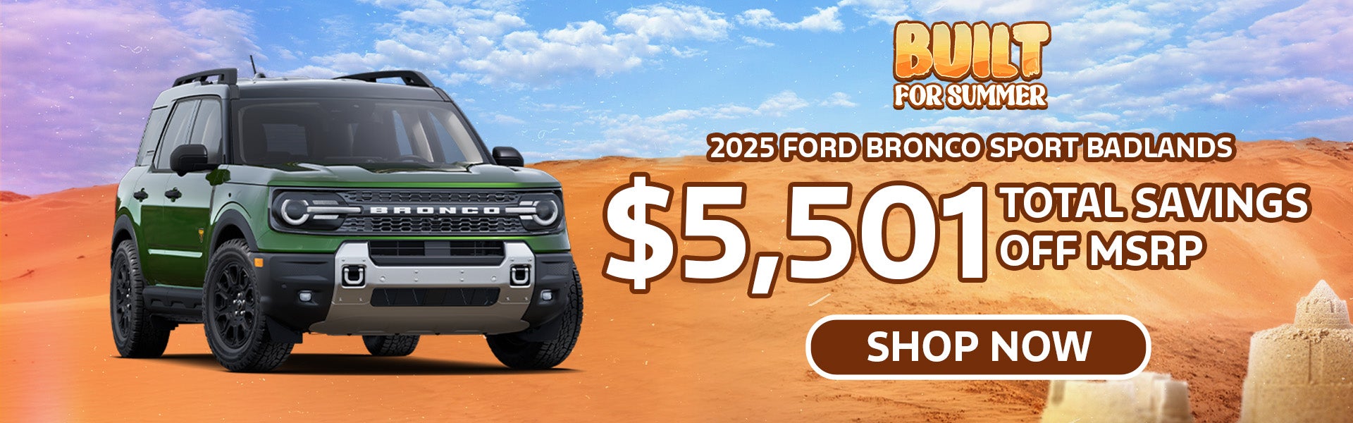 2025 Ford Bronco Sport $5,501 Total Savings off MSRP