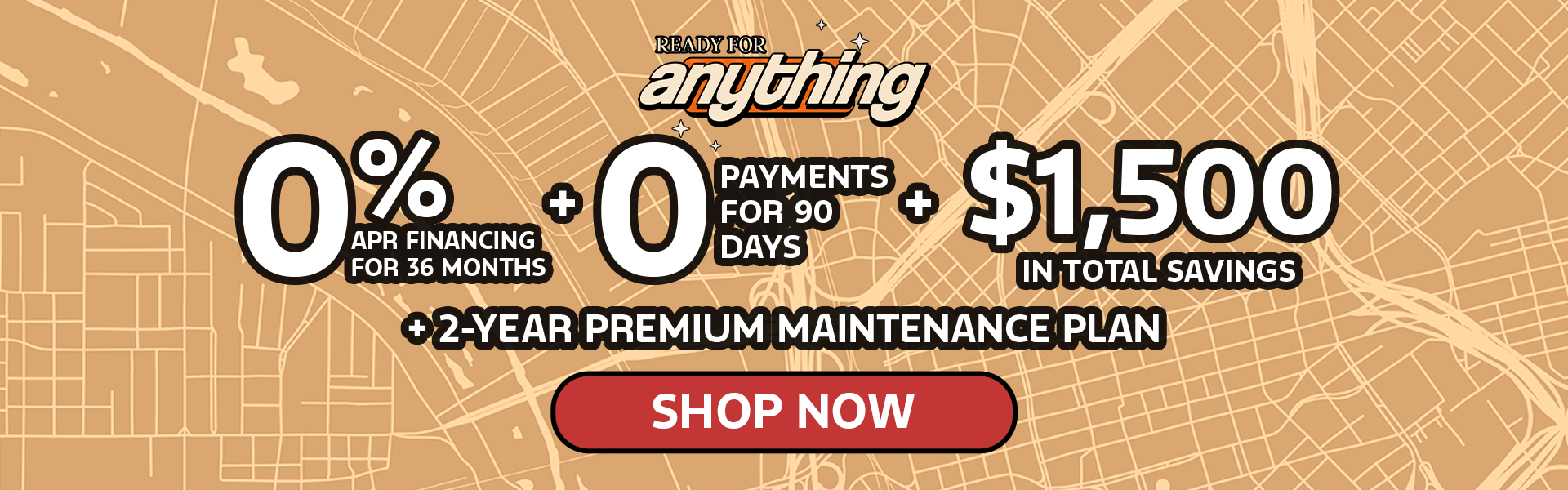 0% APR for 36 Months + $1,500 in Total Savings!
