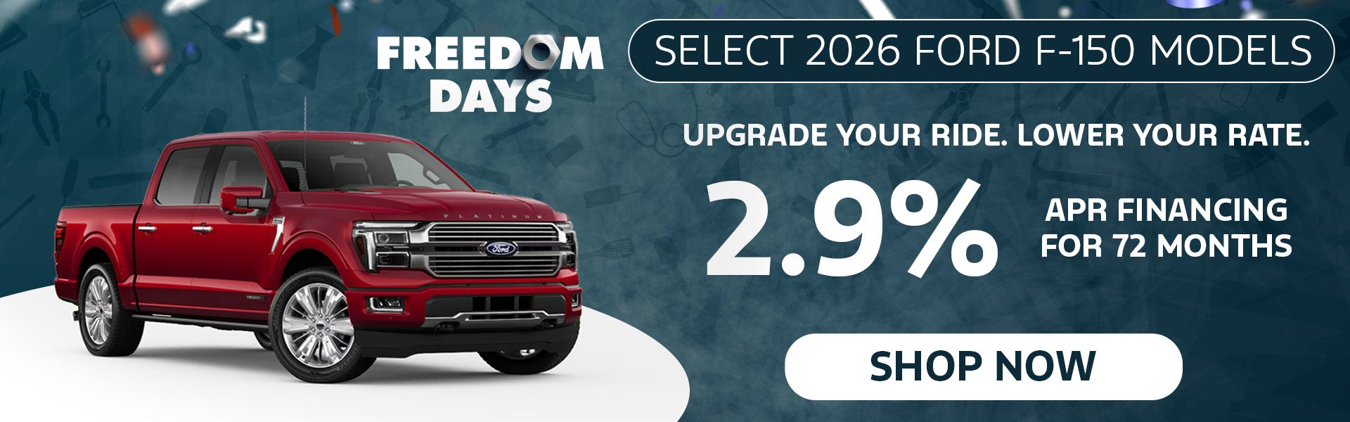 2.9% APR/ 72 Mo | 2026 Ford F-150 Models