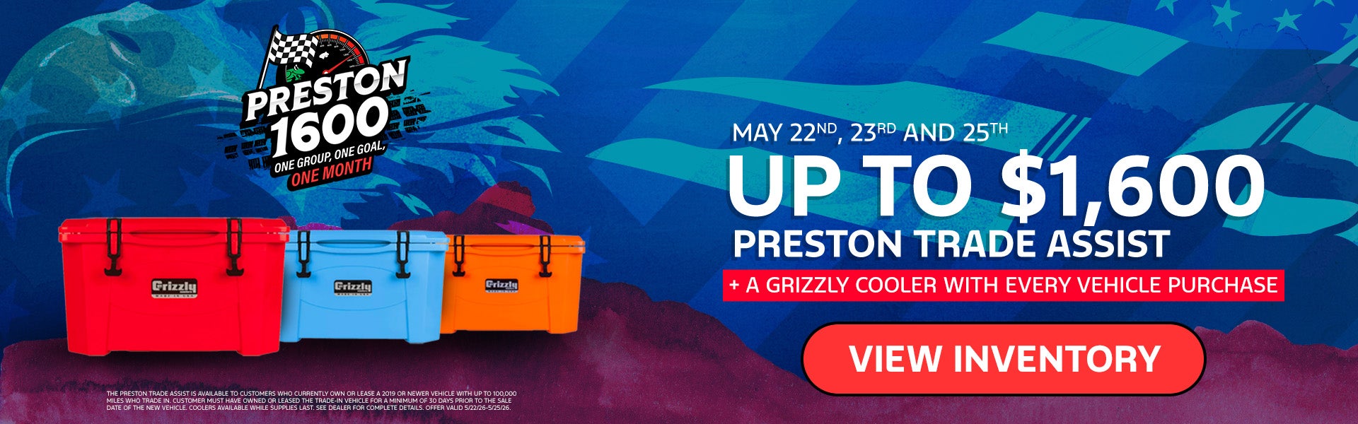 Up to $1,600 Trade Assist + A Free Grizzly Cooler!